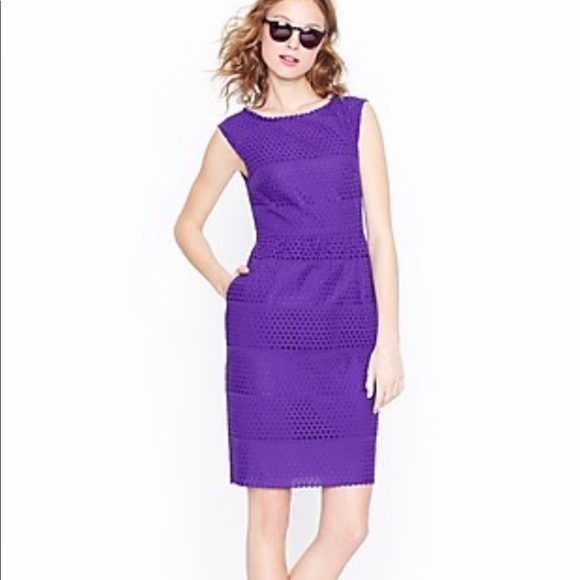 J. Crew Dresses & Skirts - J. Crew Petite Lucille scalloped eyelet dress 2P